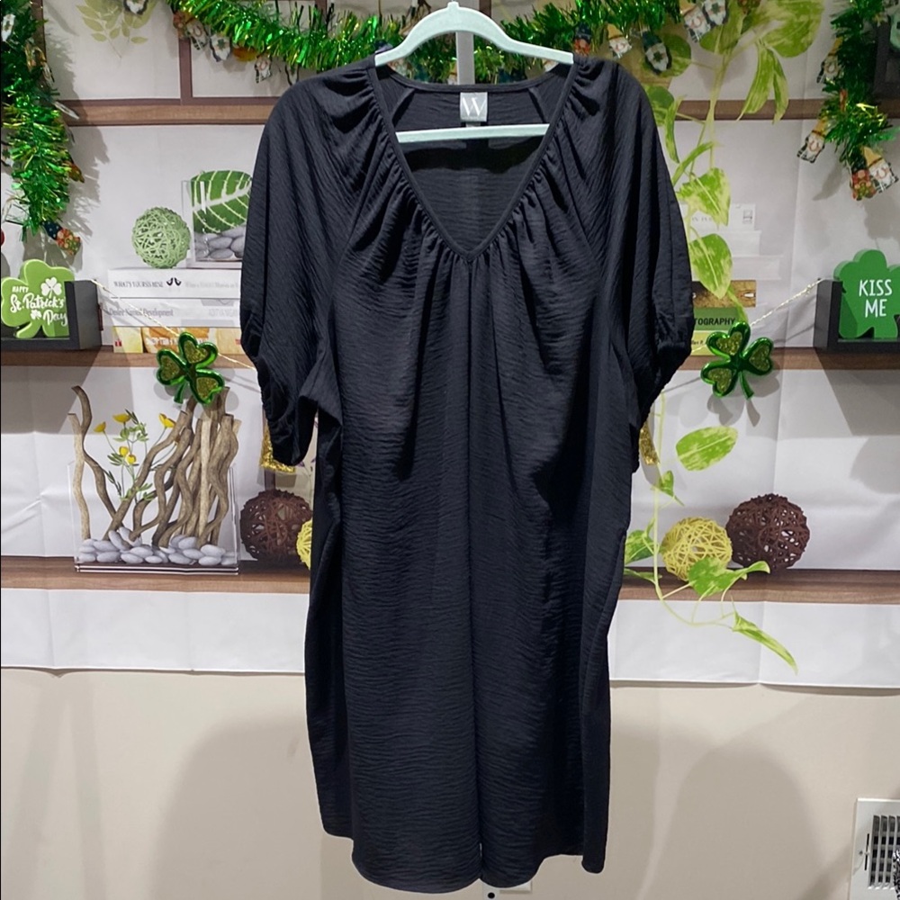 Worthington Black V-Neck dress size 1 X.